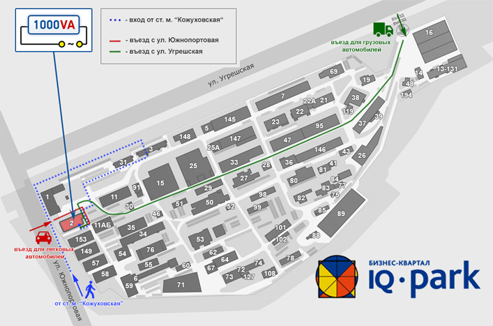 Как добраться до компании 1000 ВА по территории бизнес квартала