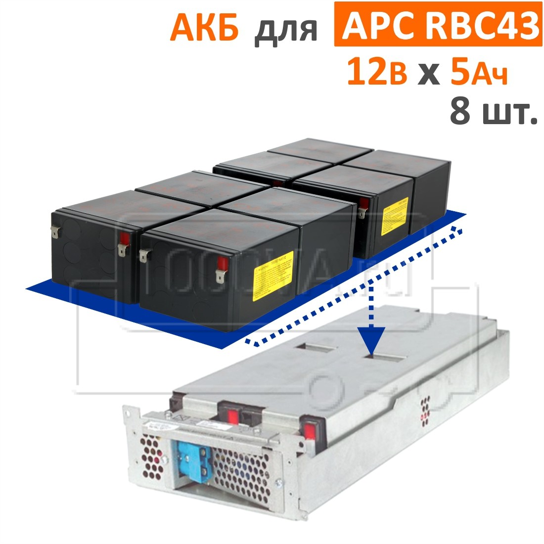 CSB, BB Battery Комплект аккумуляторов для APC RBC43