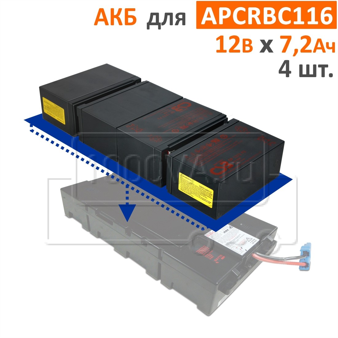 CSB, BB Battery Комплект аккумуляторов для APCRBC116