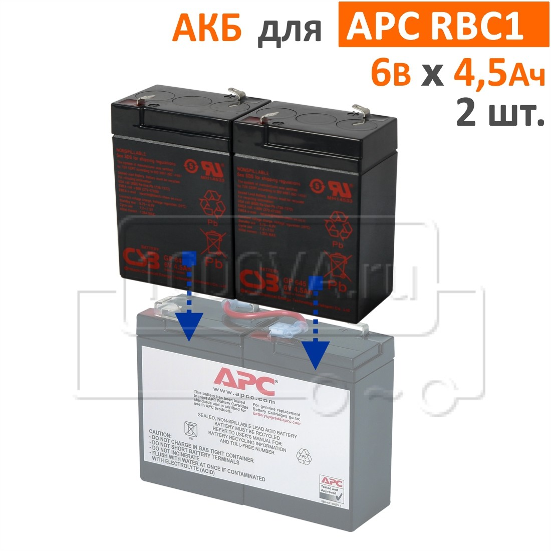 CSB, BB Battery Комплект аккумуляторов для APC RBC1