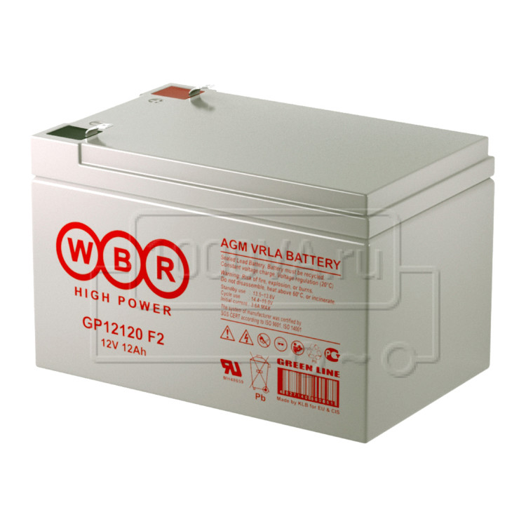 Купить аккумулятор WBR GP12120 по выгодной цене - www.1000va.ru