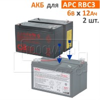 CSB, BB Battery Комплект аккумуляторов для APC RBC3