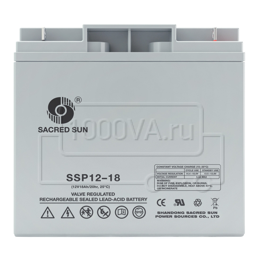 Купить аккумулятор Sacred Sun SSP 12-18 по выгодной цене - www.1000va.ru