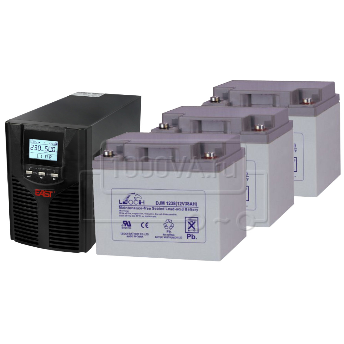 East EA900Pro-H 1kVA + 3 АКБ LEOCH DJM 1238