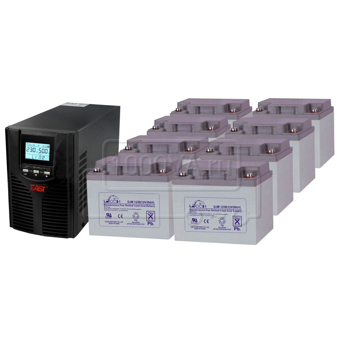 East EA900Pro-H 3kVA + 8 АКБ LEOCH DJM 1238