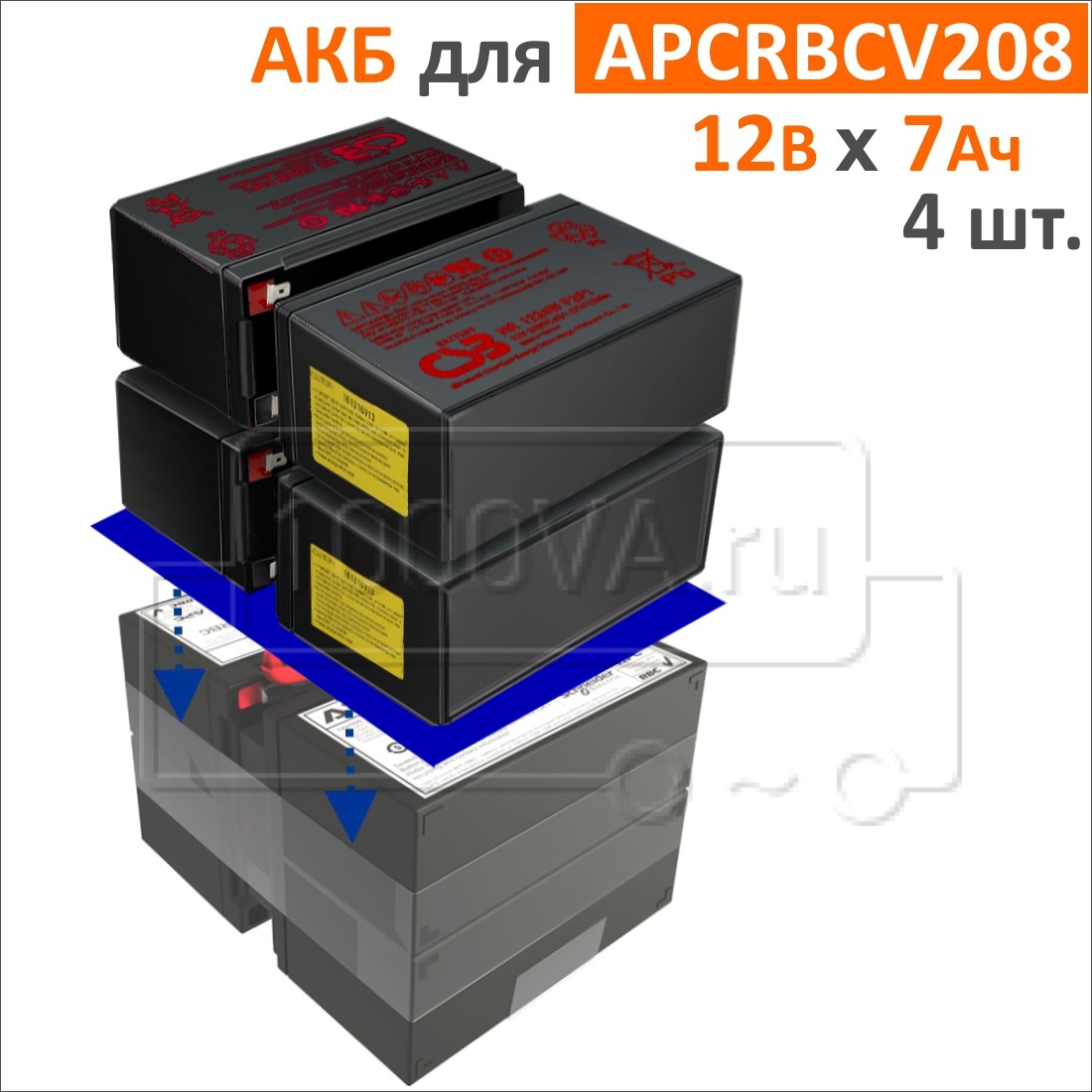 CSB, BB Battery Комплект аккумуляторов для APCRBCV208