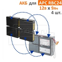 CSB, BB Battery Комплект аккумуляторов для APC RBC24
