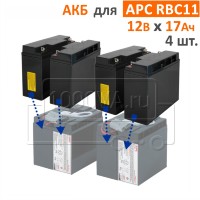 CSB, BB Battery Комплект аккумуляторов для APC RBC11