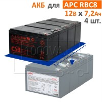 CSB, BB Battery Комплект аккумуляторов для APC RBC8