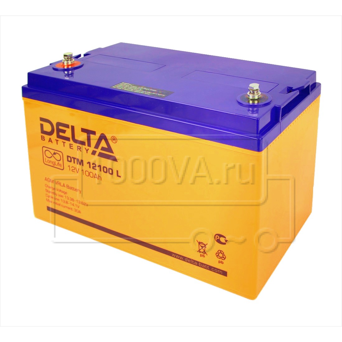 Аккумулятор Delta DTM 12100 L Опт/Розница. Доставка в регионы и по .