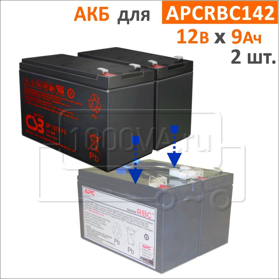 CSB, BB Battery Комплект аккумуляторов для APCRBC142